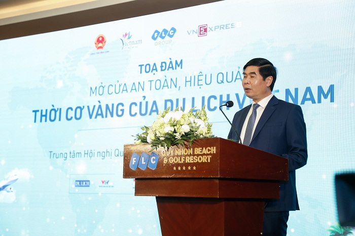 Phó chủ tịch UBND tỉnh Bình Định Lâm Hải Giang phát biểu tại tọa đàm